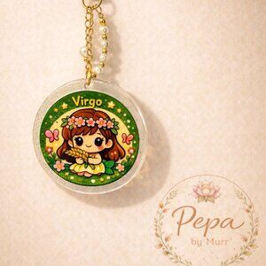 Virgo Zodiac Keychain – Handmade & Whimsical